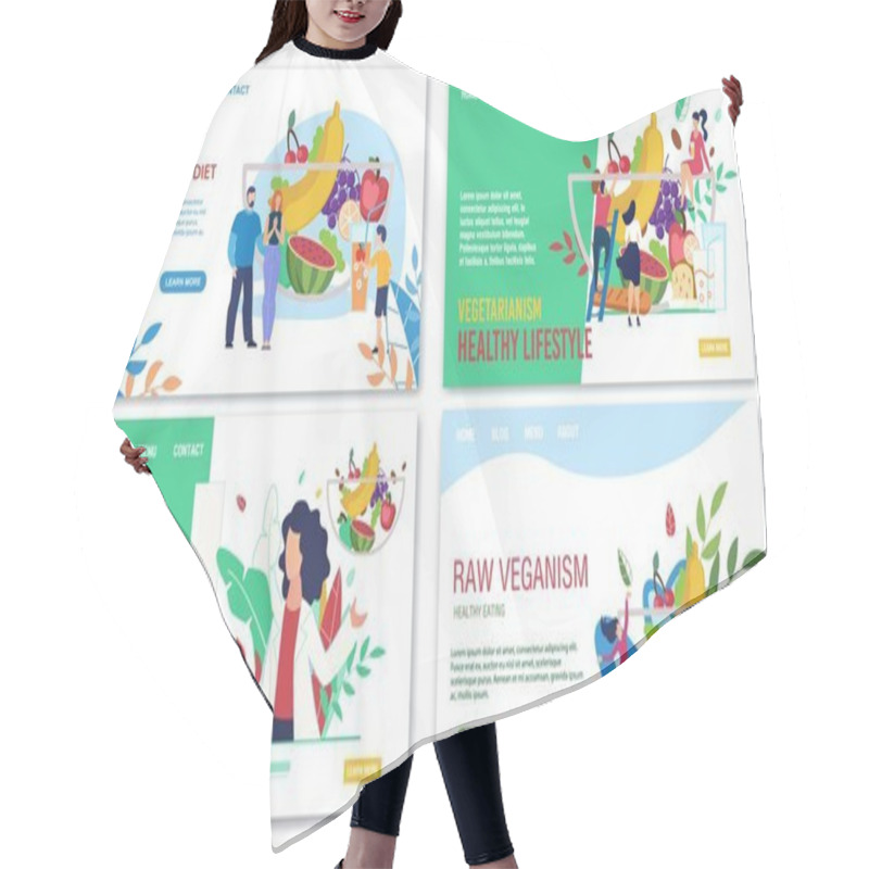 Personality  Healthy Eating Advertising Trendy Landing Page Hair Cutting Cape