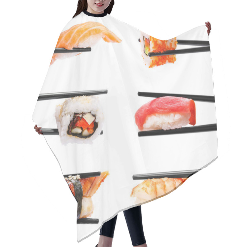 Personality  Sushi With Chopsticks Hair Cutting Cape