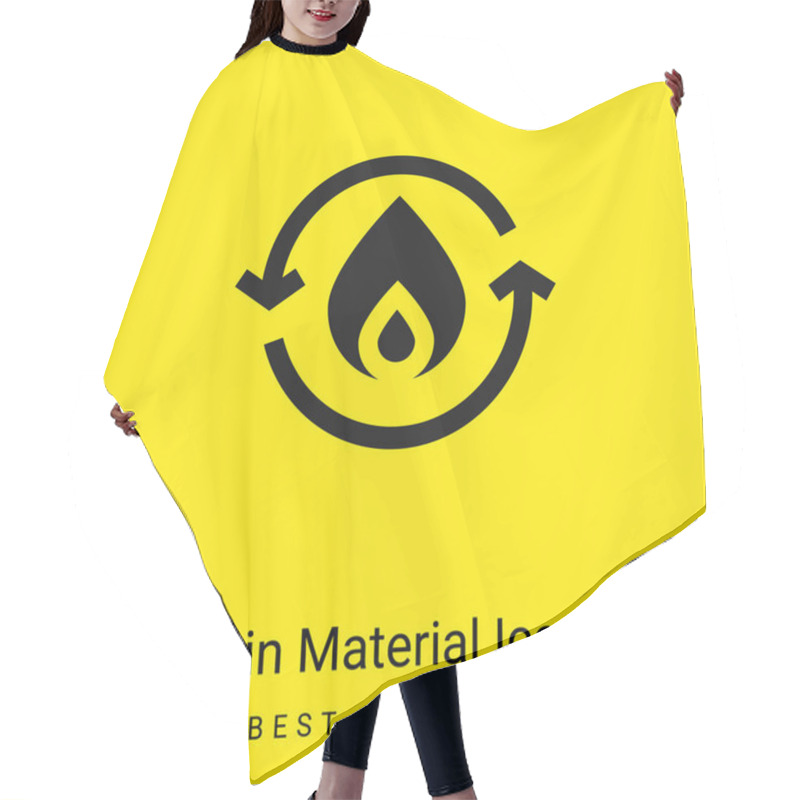 Personality  Bio Energy Minimal Bright Yellow Material Icon Hair Cutting Cape