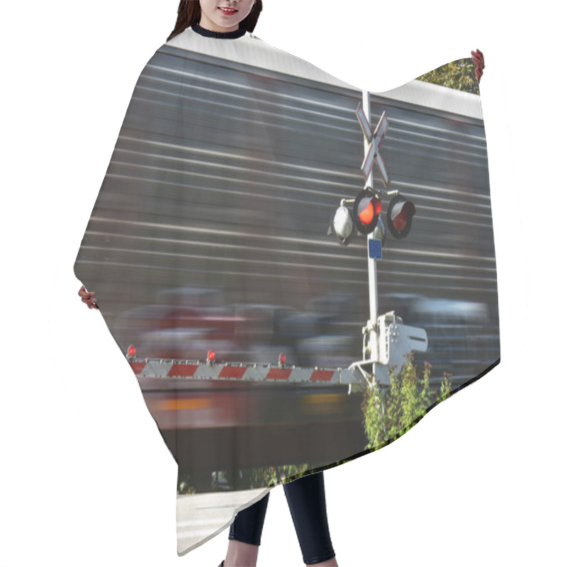 Personality  Speeding Freight Train Hair Cutting Cape