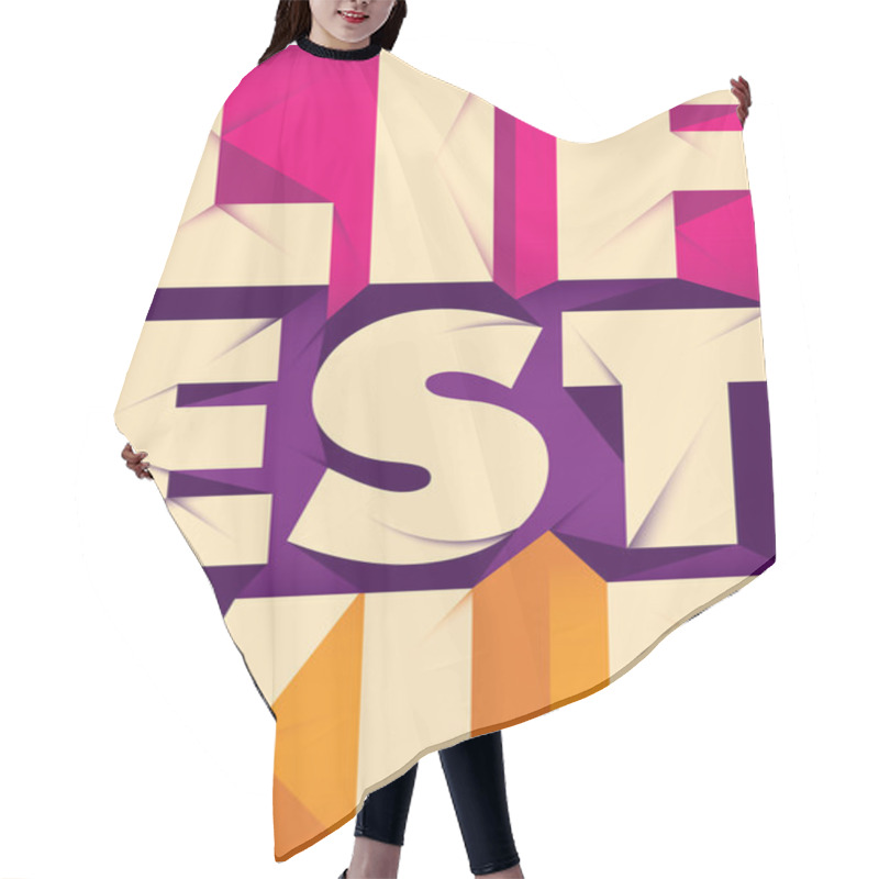 Personality  Typographic Lifestyle Poster.  Hair Cutting Cape