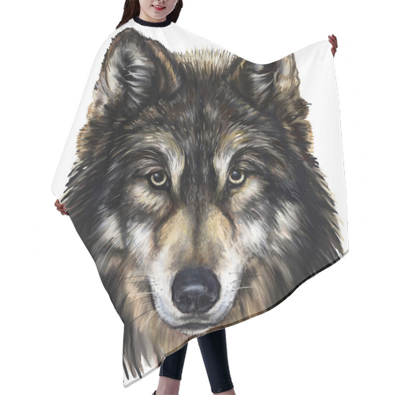 Personality  Wolf Head Hair Cutting Cape