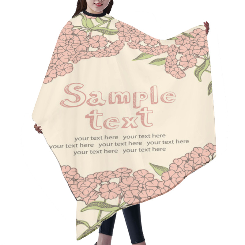 Personality  Phlox Flower Card Design Hair Cutting Cape