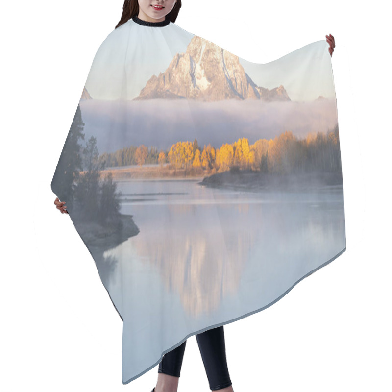 Personality  Sunrise At Oxbow Bend In Grand Teton National Park Hair Cutting Cape