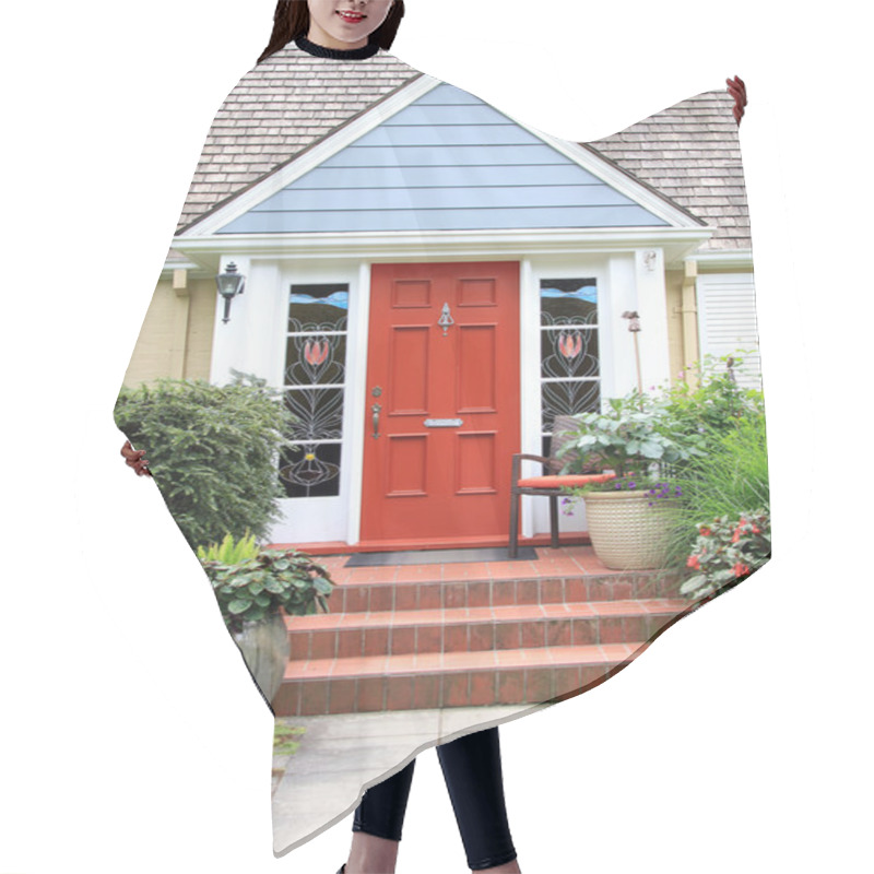 Personality  Colourful House Front.  Hair Cutting Cape