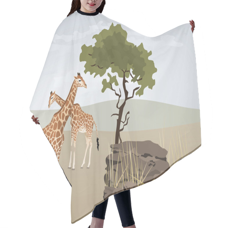 Personality  Giraffe Hair Cutting Cape