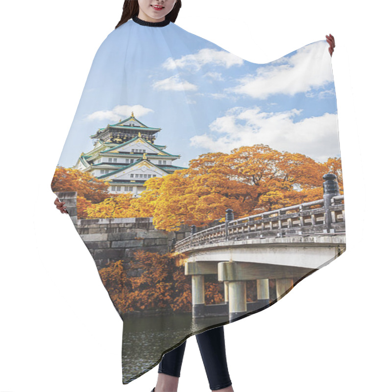 Personality  Japanese Castle With Autumn Leaves. Hair Cutting Cape