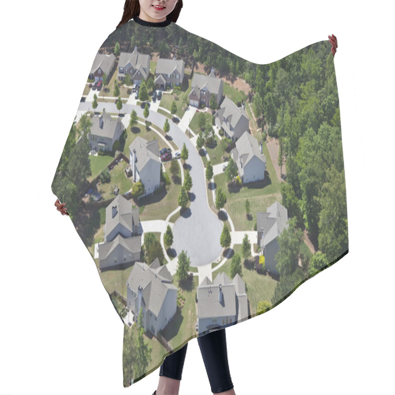 Personality  Modern Middle Class Suburbia Aerial Eastern USA Hair Cutting Cape