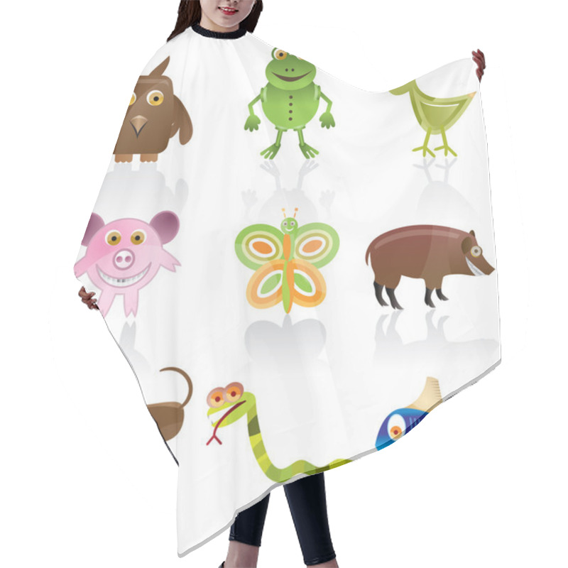 Personality  Wild Animal Vector Hair Cutting Cape