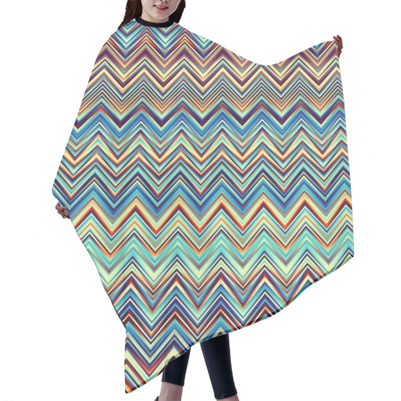 Personality  Abstract Sqaure Background. Chevron Square Pattern. Digital Art. Hair Cutting Cape