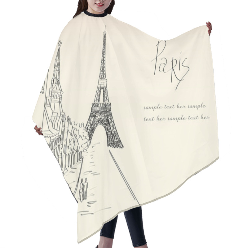 Personality  The Eiffel Tower Hair Cutting Cape