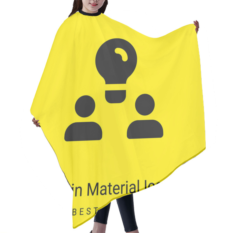 Personality  Brainstorm Minimal Bright Yellow Material Icon Hair Cutting Cape