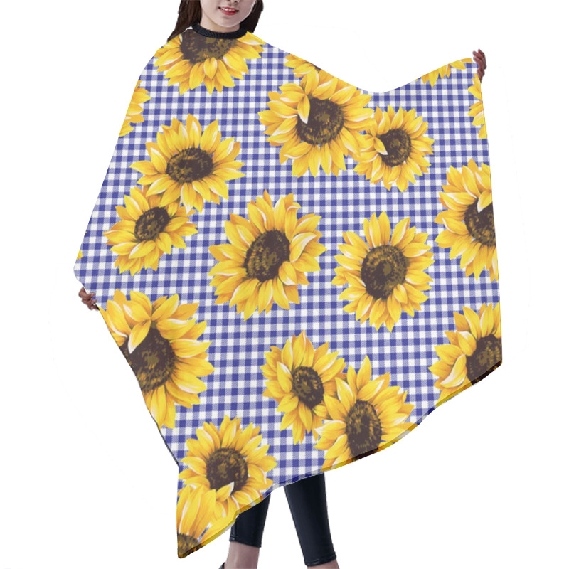 Personality  Sunflower Pattern Hair Cutting Cape