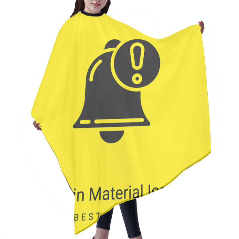 Personality  Alarm Minimal Bright Yellow Material Icon Hair Cutting Cape