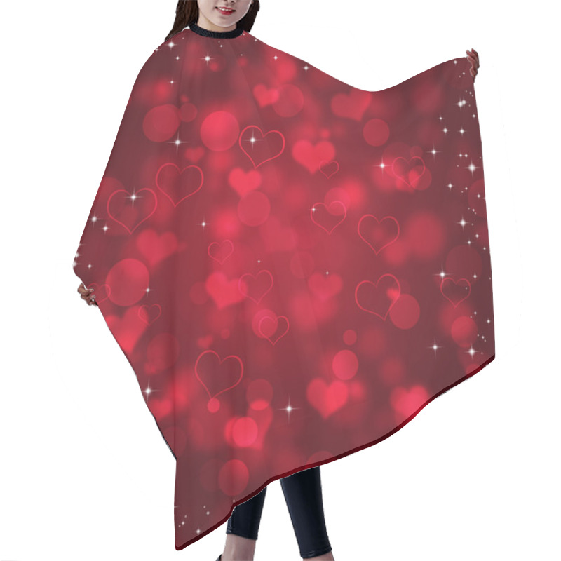 Personality  Abstract Red Holiday Background Hair Cutting Cape