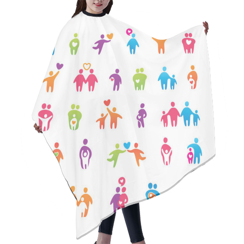 Personality  Set-icons--love-family Hair Cutting Cape