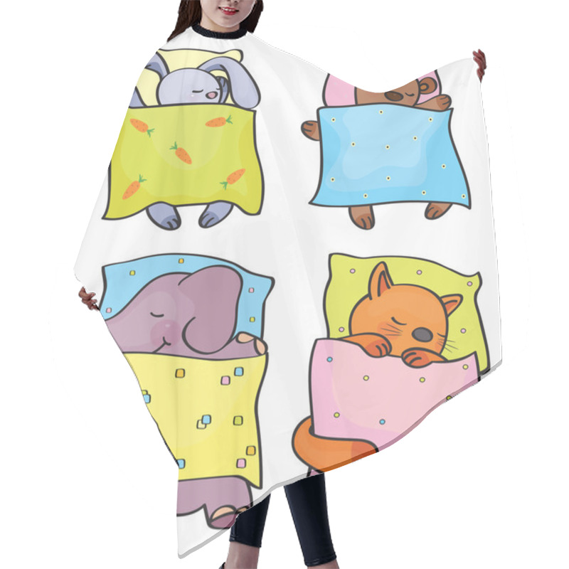 Personality  Sleeping  Cute Animals. Hair Cutting Cape