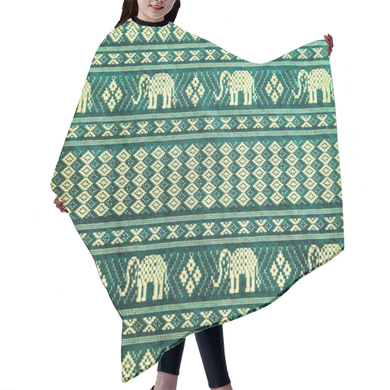 Personality  Thai Style Elephant Pattern Silk Textile Hair Cutting Cape