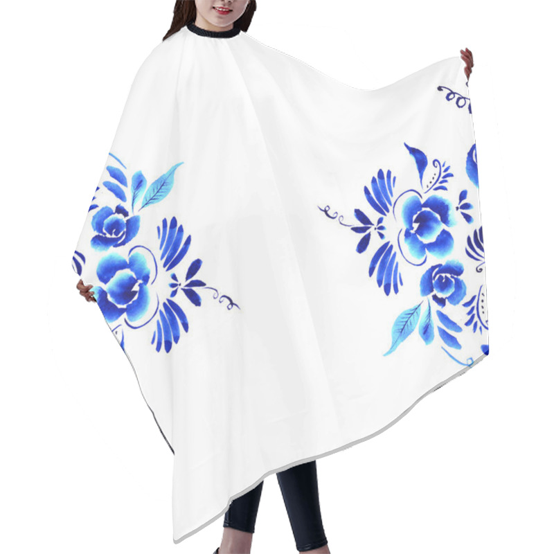 Personality  Folk Floral Background Hair Cutting Cape