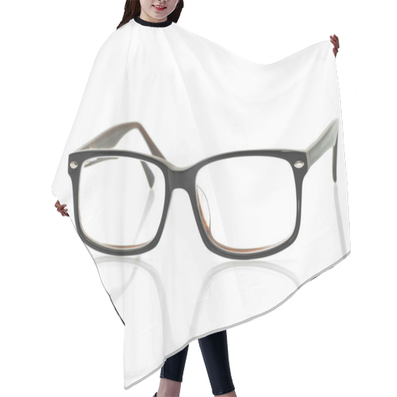 Personality  Modern Glasses With Reflection Hair Cutting Cape