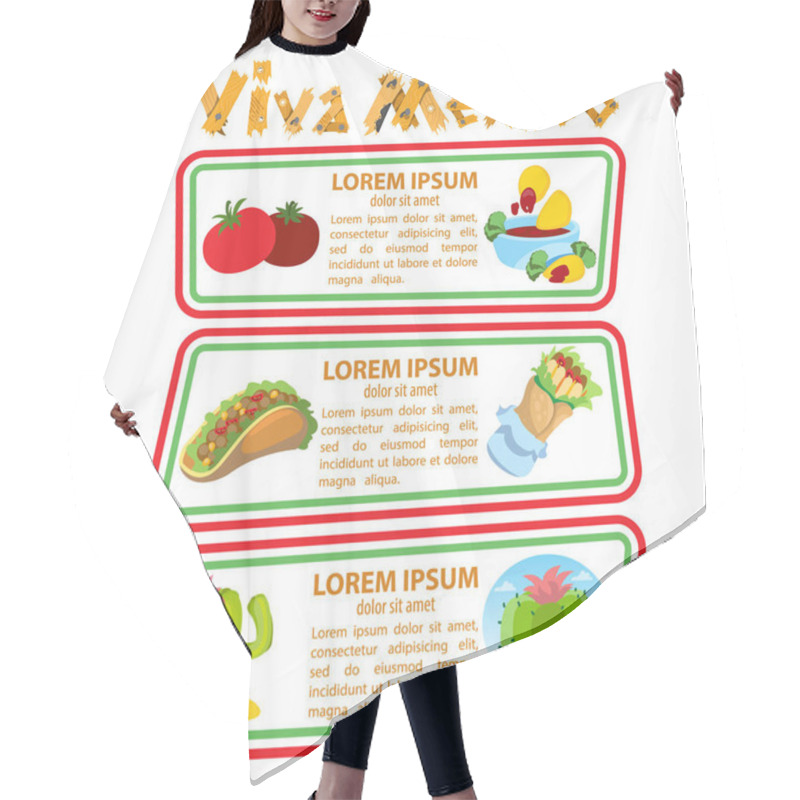 Personality  Banners On Mexican Theme Hair Cutting Cape