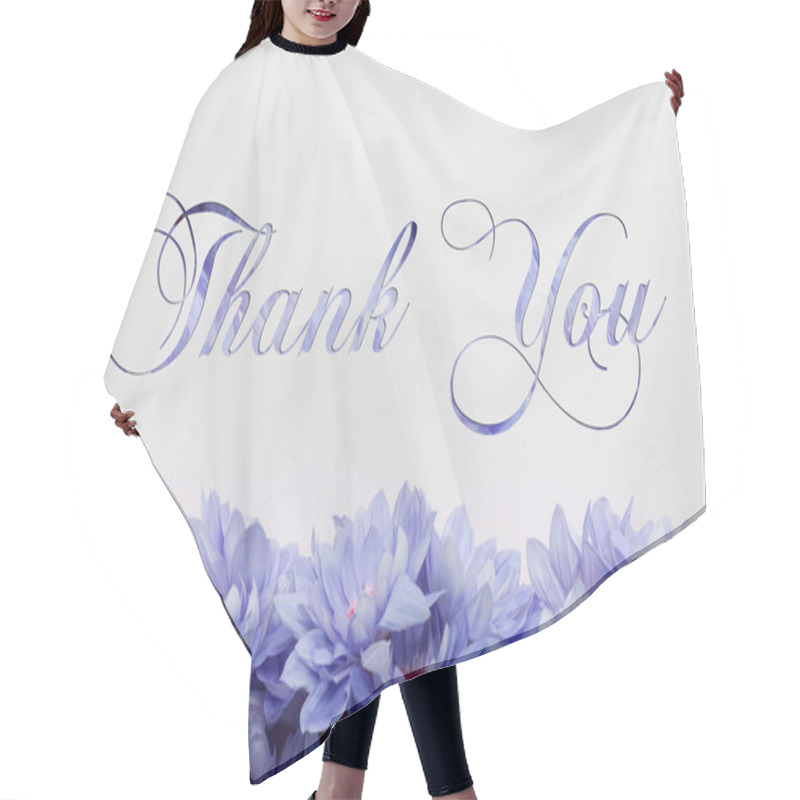 Personality  Thank You -  Flowers Decoration , Floral Background And Beautiful Handwriting Hair Cutting Cape