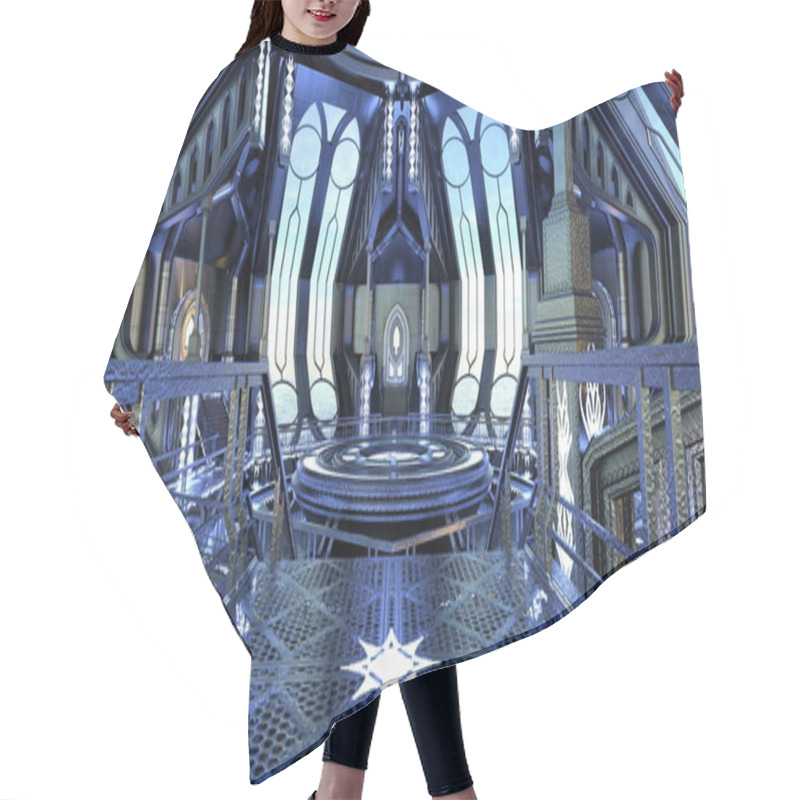 Personality  3D CG Rendering Of Space Station Hair Cutting Cape