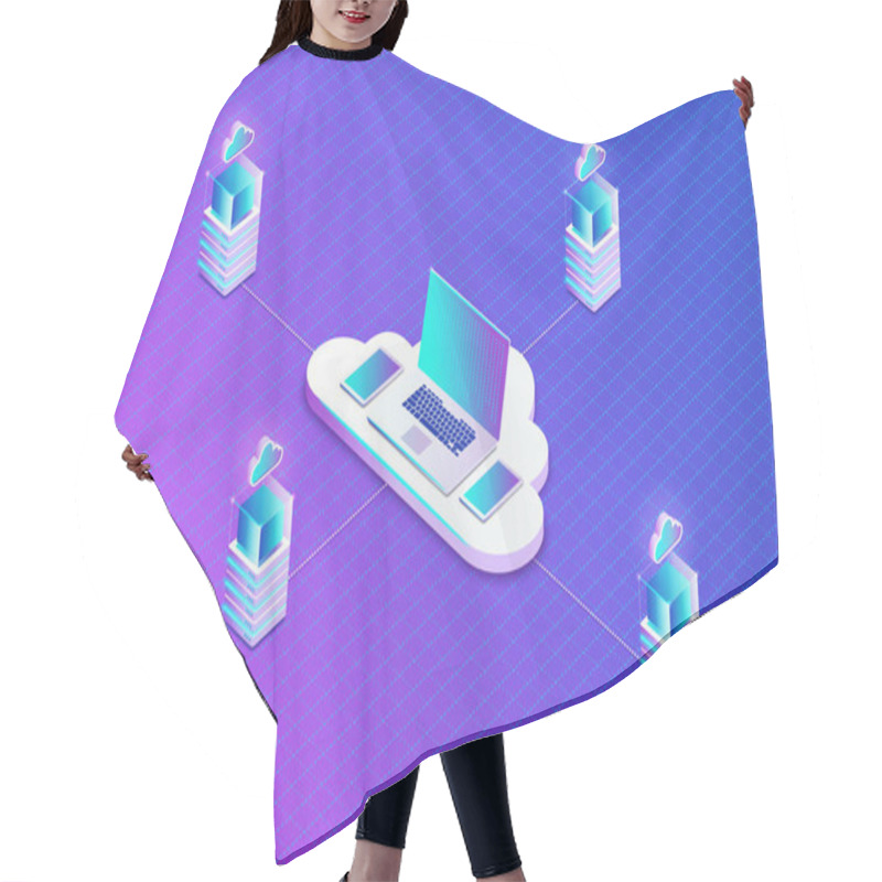 Personality  Cloud Computing Concept - Cloud Storage - Public Cloud Hair Cutting Cape