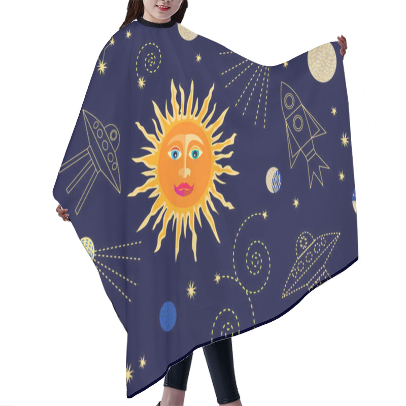 Personality  Dark Sky And The Sun.  Hair Cutting Cape