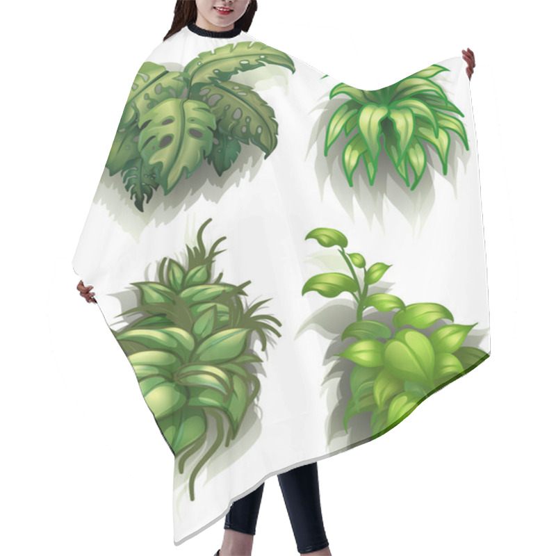 Personality  Leafy Plants Hair Cutting Cape