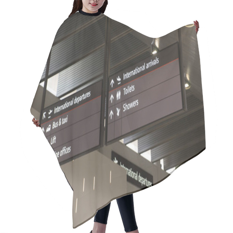 Personality  Flights Information Board Hair Cutting Cape