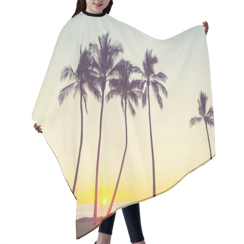 Personality  Beautiful Scene In Hawaiian Sunset Hair Cutting Cape