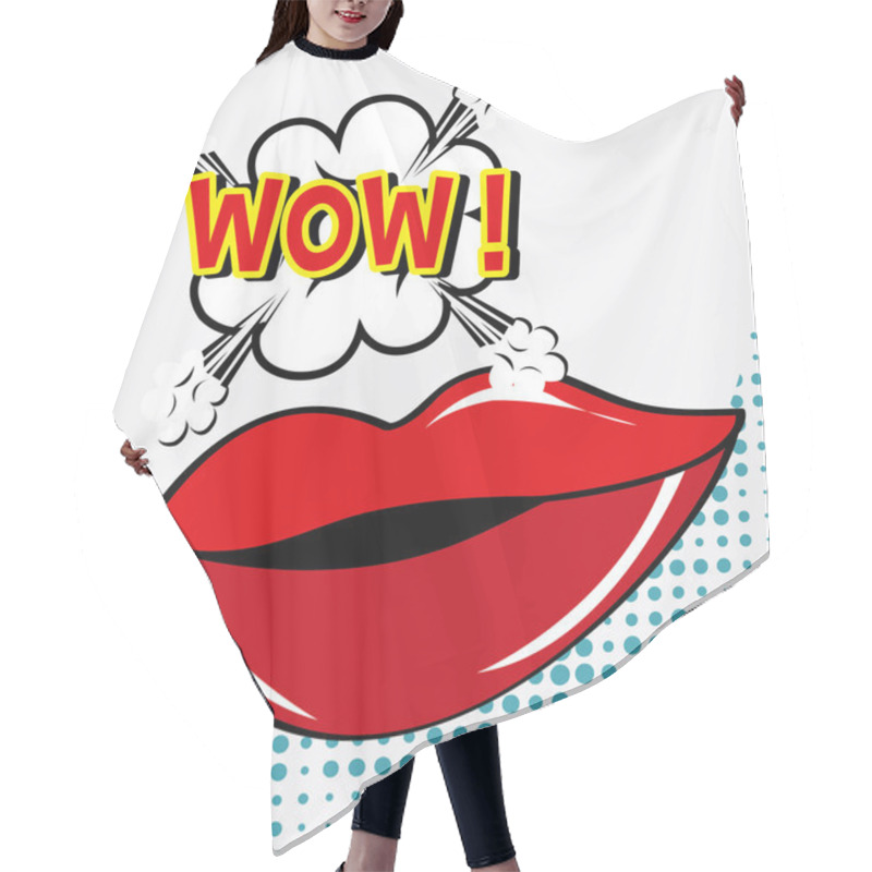 Personality  Pop Art Design. Hair Cutting Cape