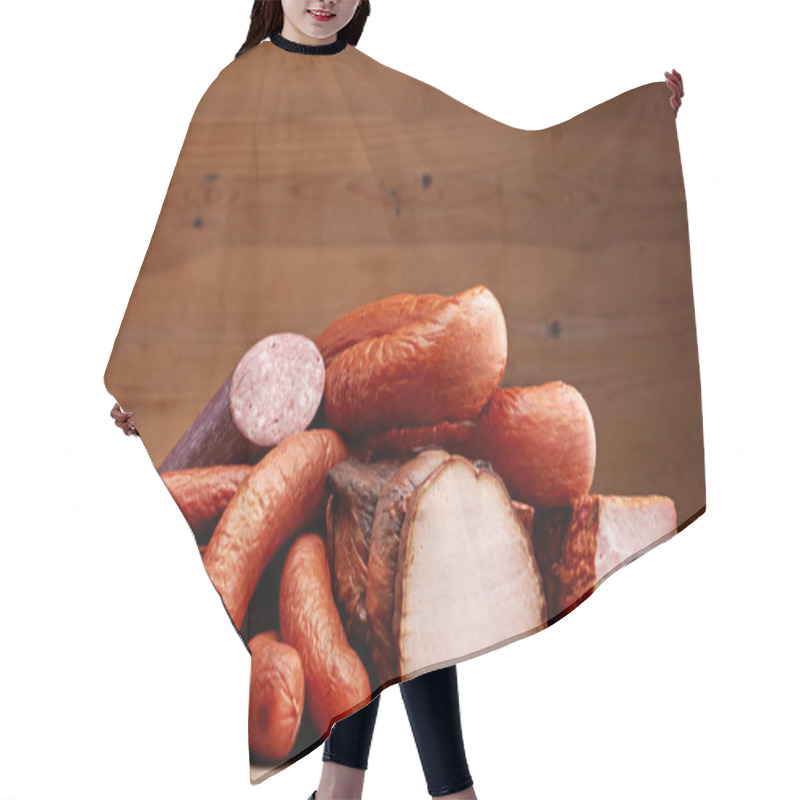 Personality  Smoked Meat And Sausages Hair Cutting Cape