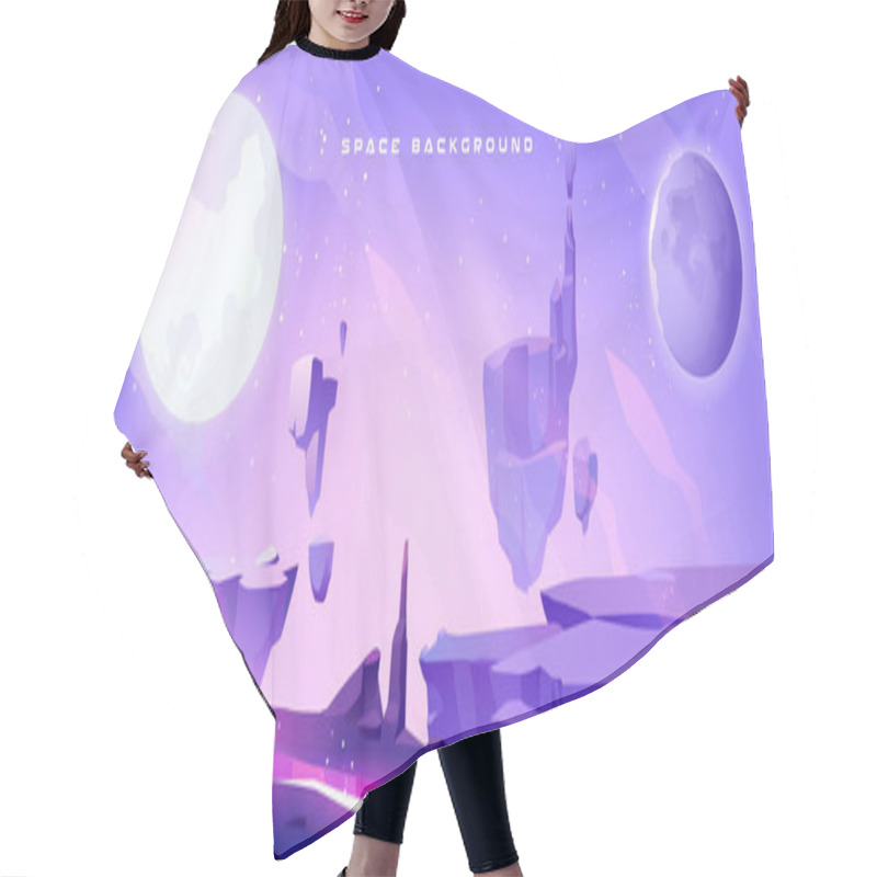 Personality  Space Background With Landscape Of Alien Planet Hair Cutting Cape