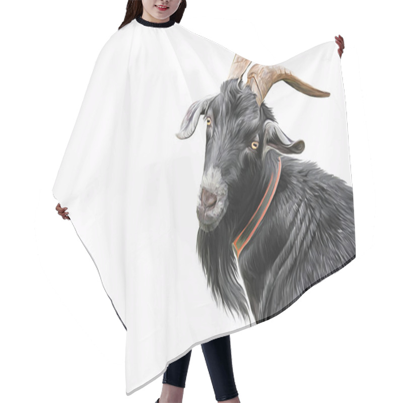 Personality  Drawing Goats, Portrait Hair Cutting Cape