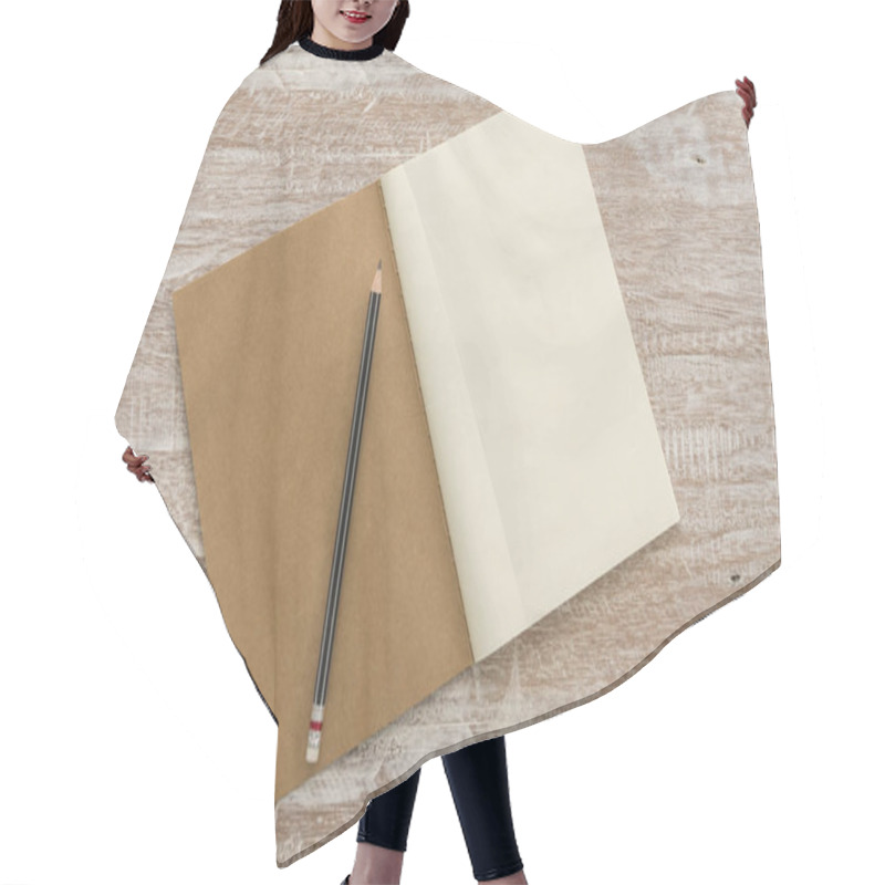 Personality  Blank Book With A Pencil Hair Cutting Cape