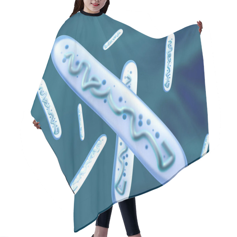 Personality  3D Rendered Illustration Of A Lactobacillus Bacteria Hair Cutting Cape