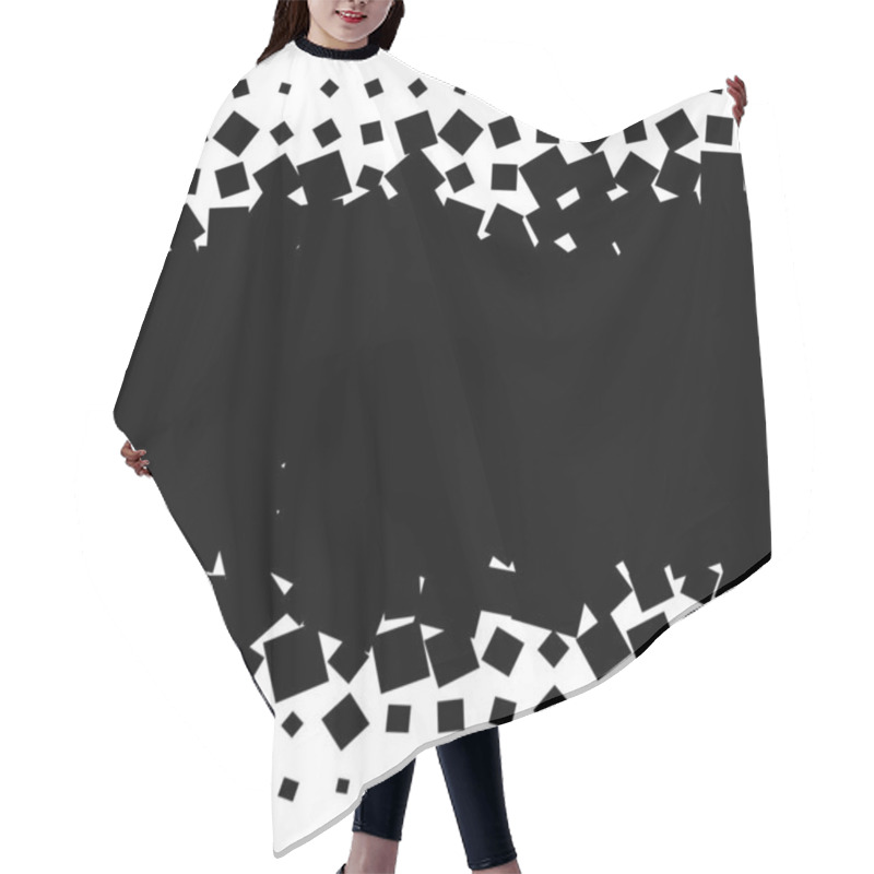 Personality  Random Squares, Blocks Halftone (half Tone) Texture, Pattern Background Hair Cutting Cape