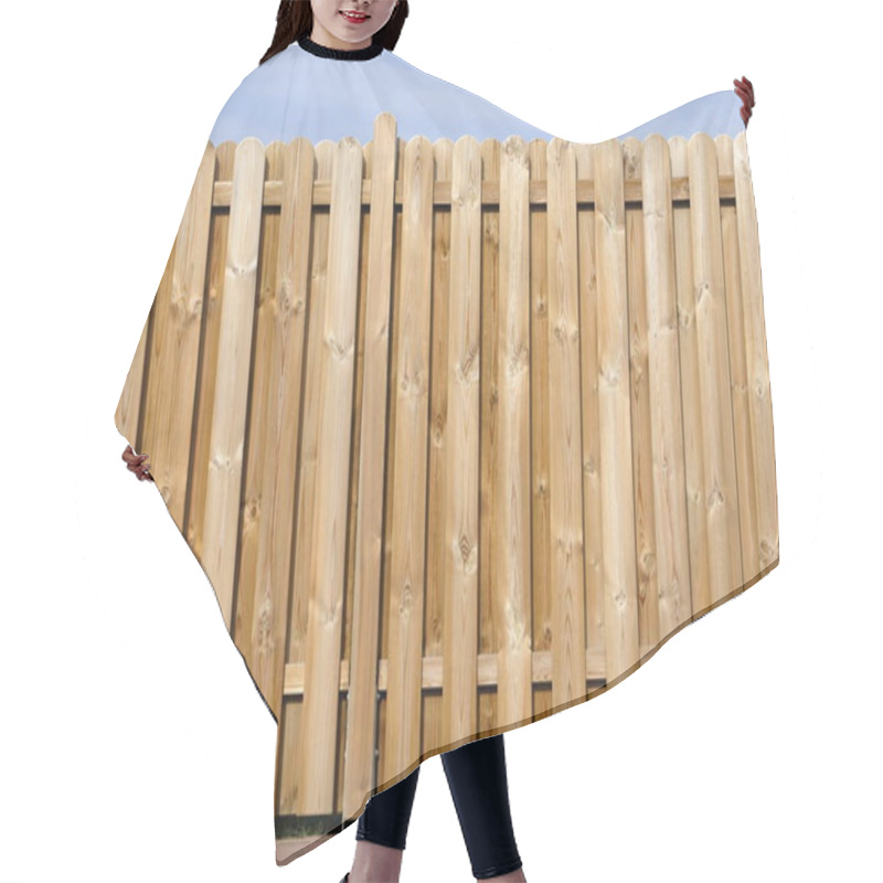 Personality  Wooden Fence With A Blue Sky Hair Cutting Cape