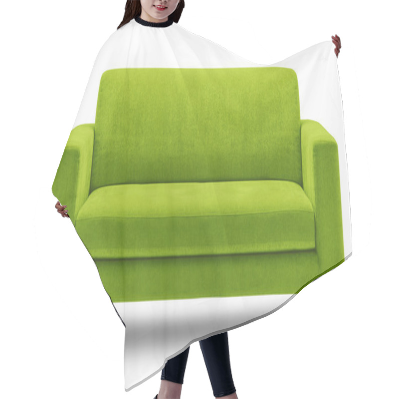 Personality  Sofa Furniture Isolated On White Background Hair Cutting Cape