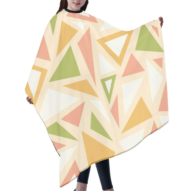 Personality  Abstract Triangles Seamless Pattern Background Hair Cutting Cape