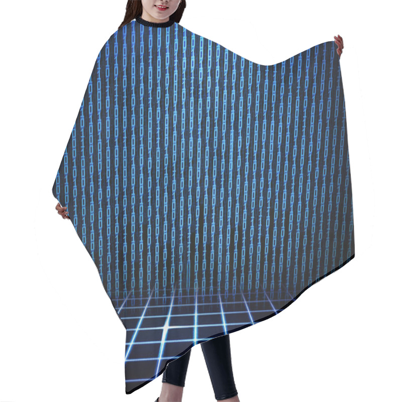 Personality  Blue Matrix Room Hair Cutting Cape