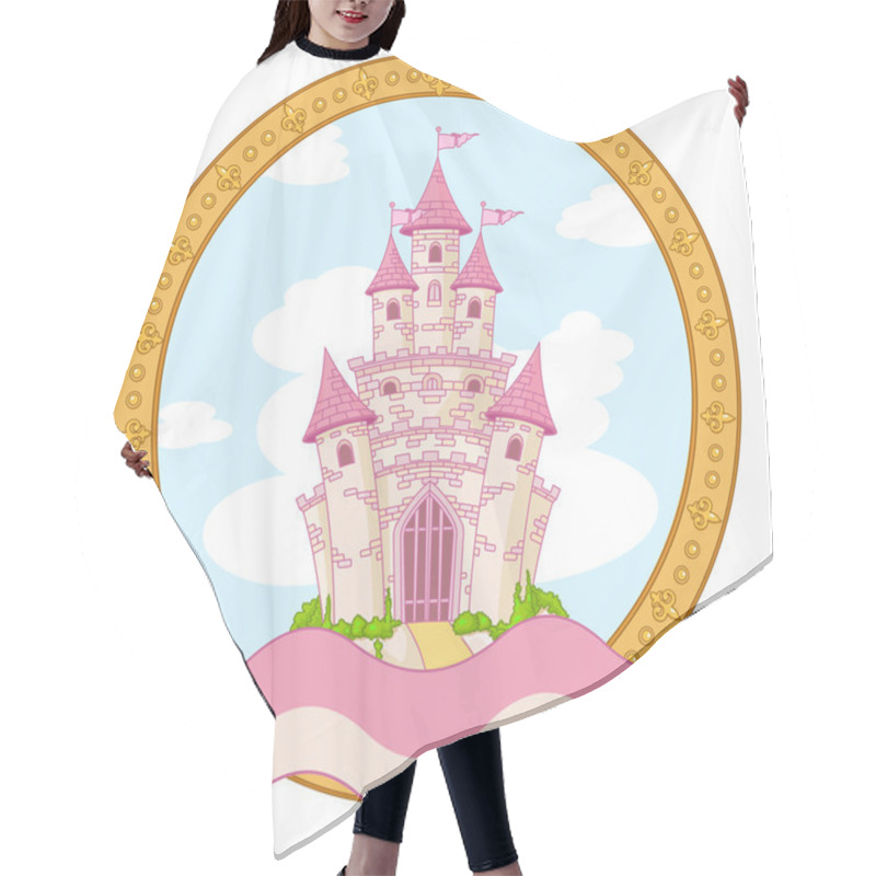 Personality  Princess Castle Design Hair Cutting Cape