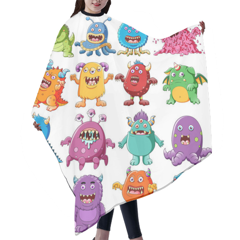 Personality  Collection Of Angry Character Monsters Of Illustration Hair Cutting Cape