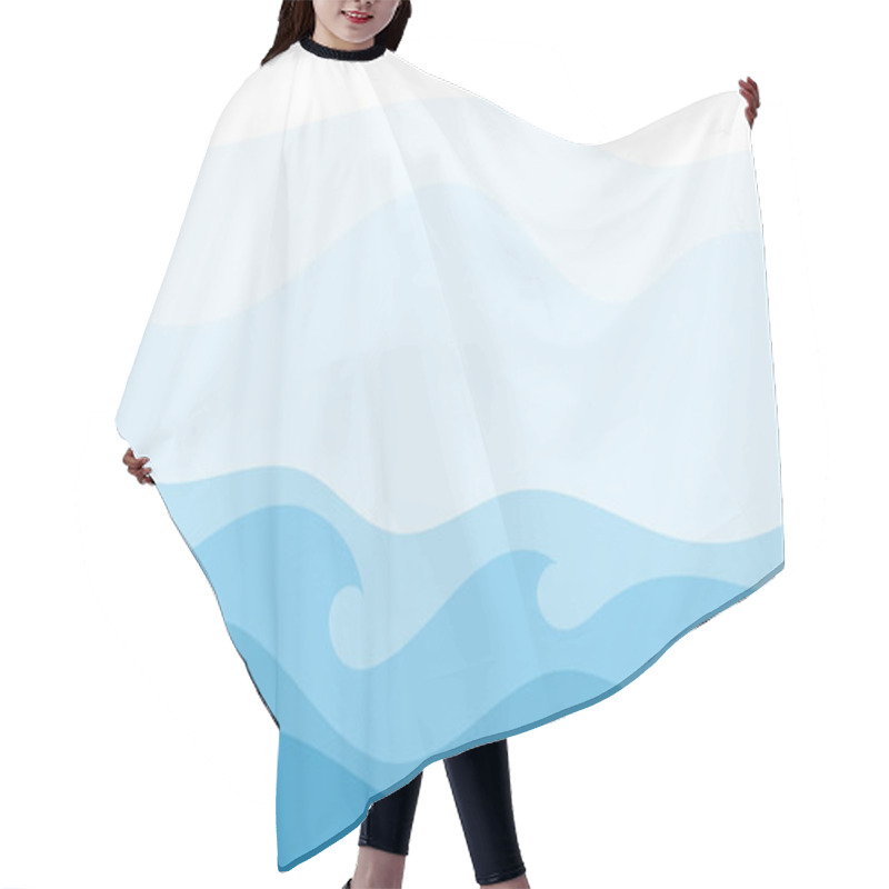 Personality  Abstract Water Wave Vector Illustration Design Background Hair Cutting Cape