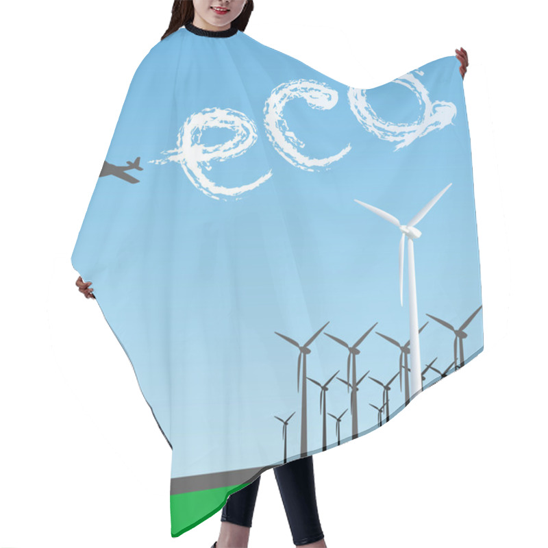 Personality  Eco Windmill Hair Cutting Cape