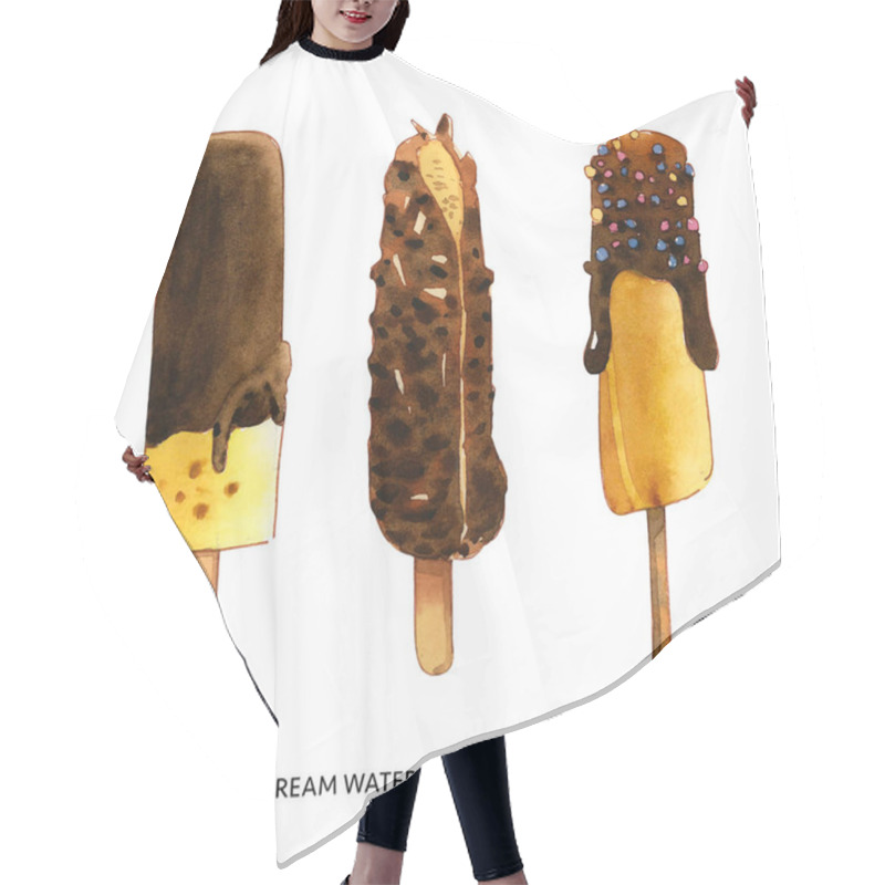 Personality  Stylish Ice Cream Template Design, Vector Illustration Hair Cutting Cape