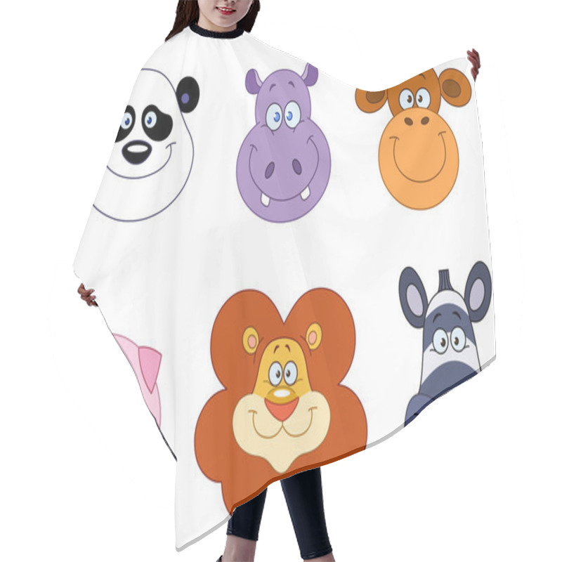 Personality  Animal Heads Hair Cutting Cape