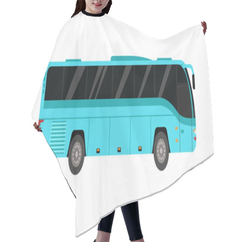 Personality  City Bus Vector Illustration. Hair Cutting Cape